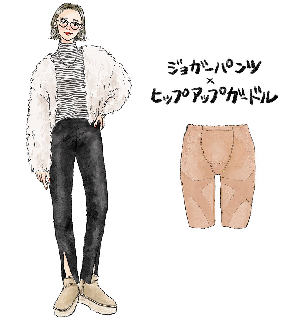 流行りのジョガーパンツはヒップアップしてヘルシーに