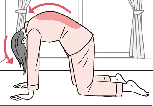 ベッドで｜背骨周辺の筋肉をゆるめてから、眠る習慣を