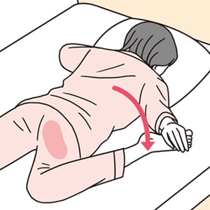 ベッドで｜股関節周辺をやわらかくするストレッチ