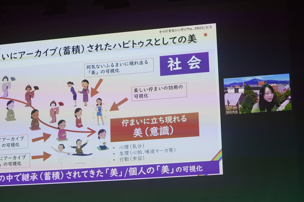 「育った環境・生活習慣やコミュニティによって、佇まいが変わってくる」と阪田先生。